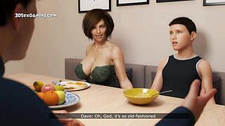 स्थल#3 वीडियो के लिए: 3D animated MILF helps with family tension